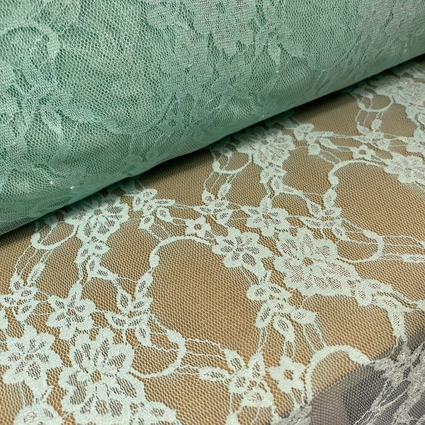 Floral Lace Fabric Etsy