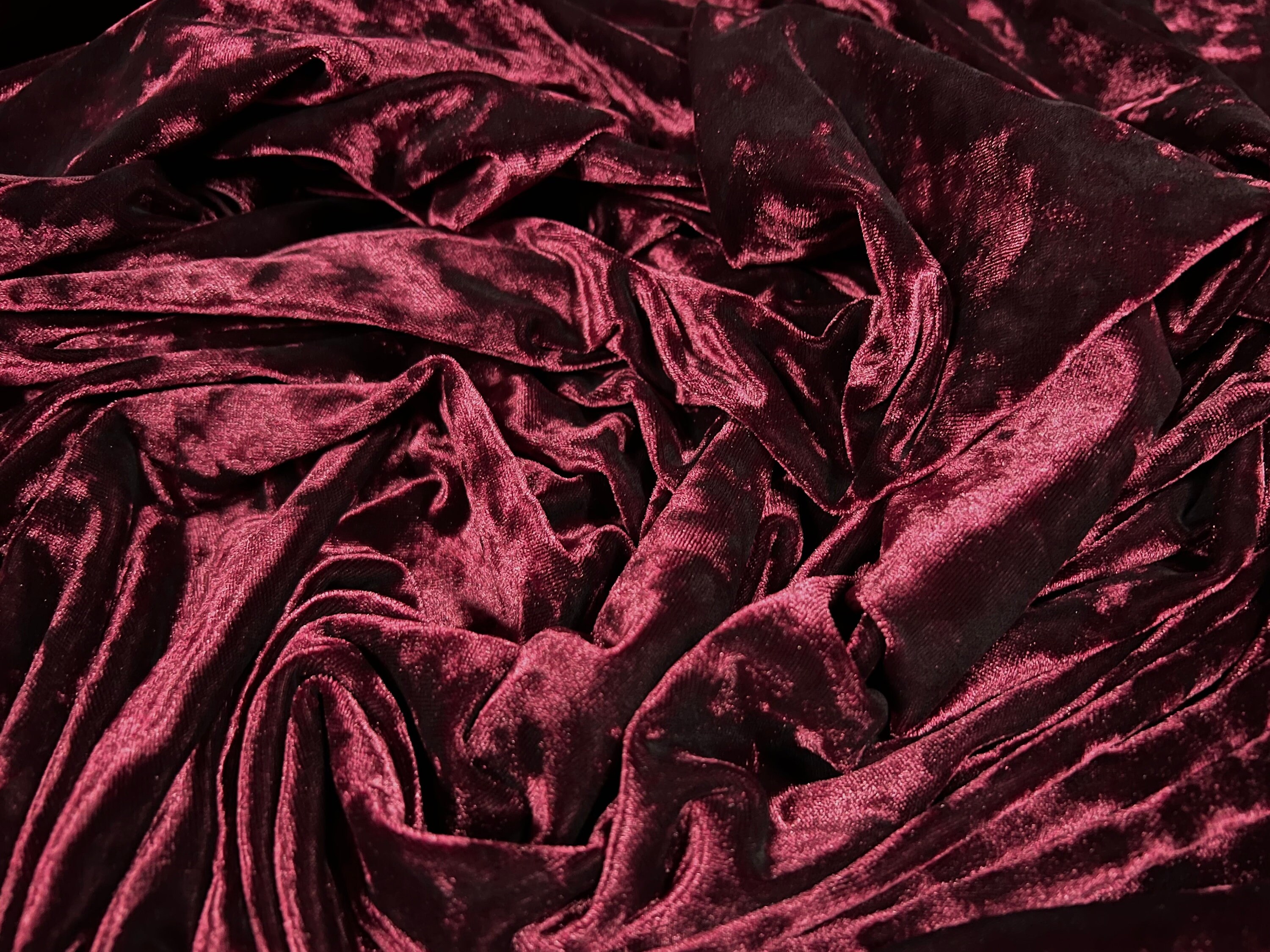 Wine Velvet Fabric -  UK