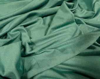 Viskos spandex stretchtyg i single jersey, per meter - enfärgad - munsellgrön