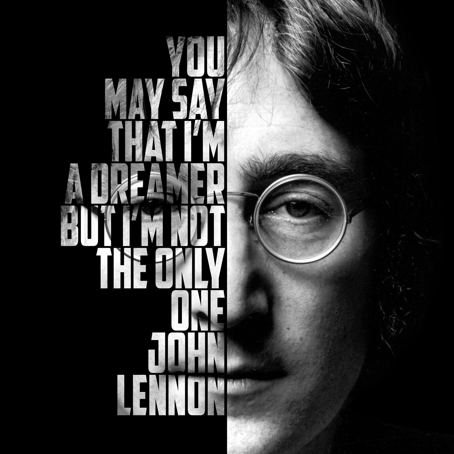 John Lennon Quote Wall Art Glass Printingmodern Home Decor Ideas Art