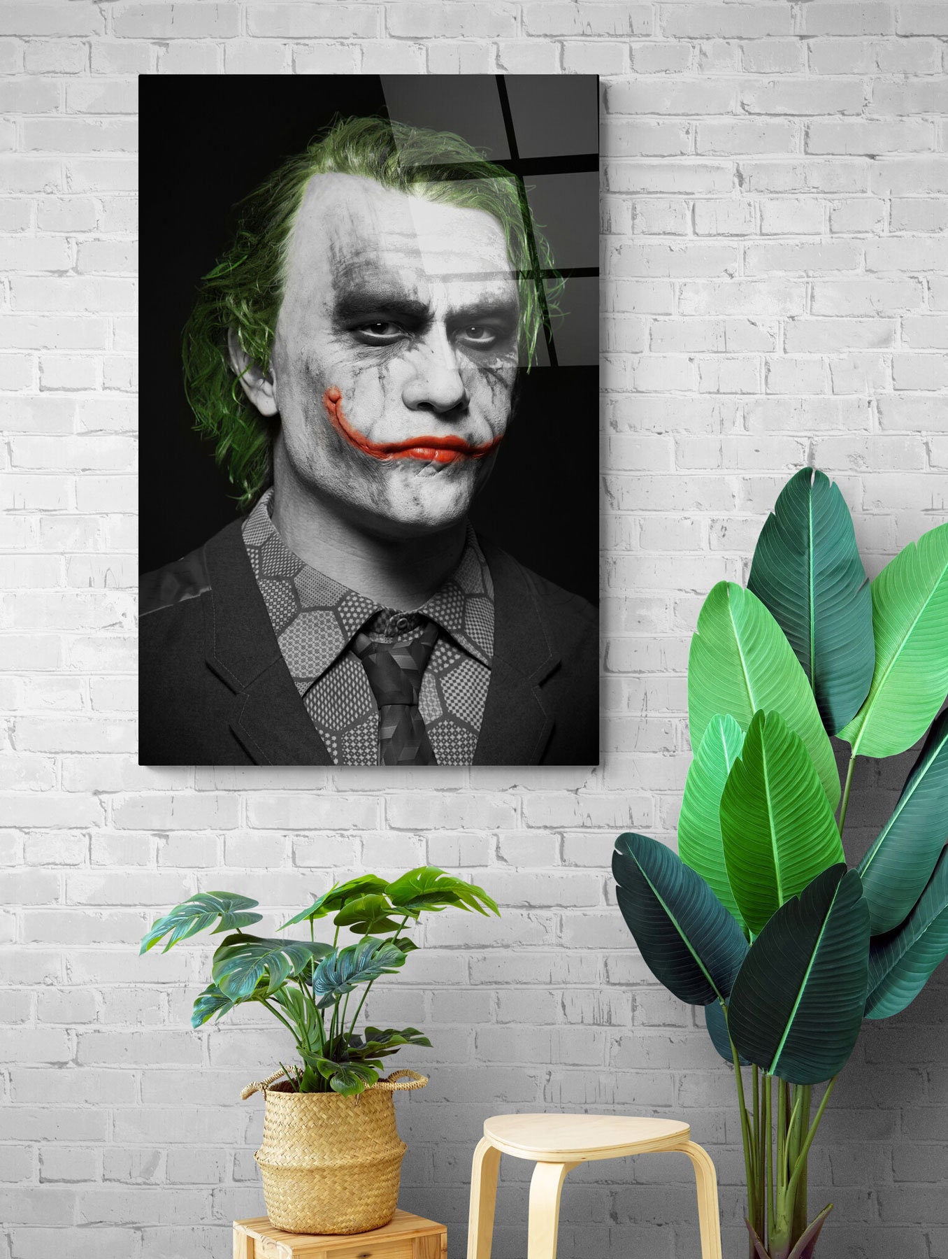 The Joker Wall Art Glass Printingmodern Home Decor Etsy