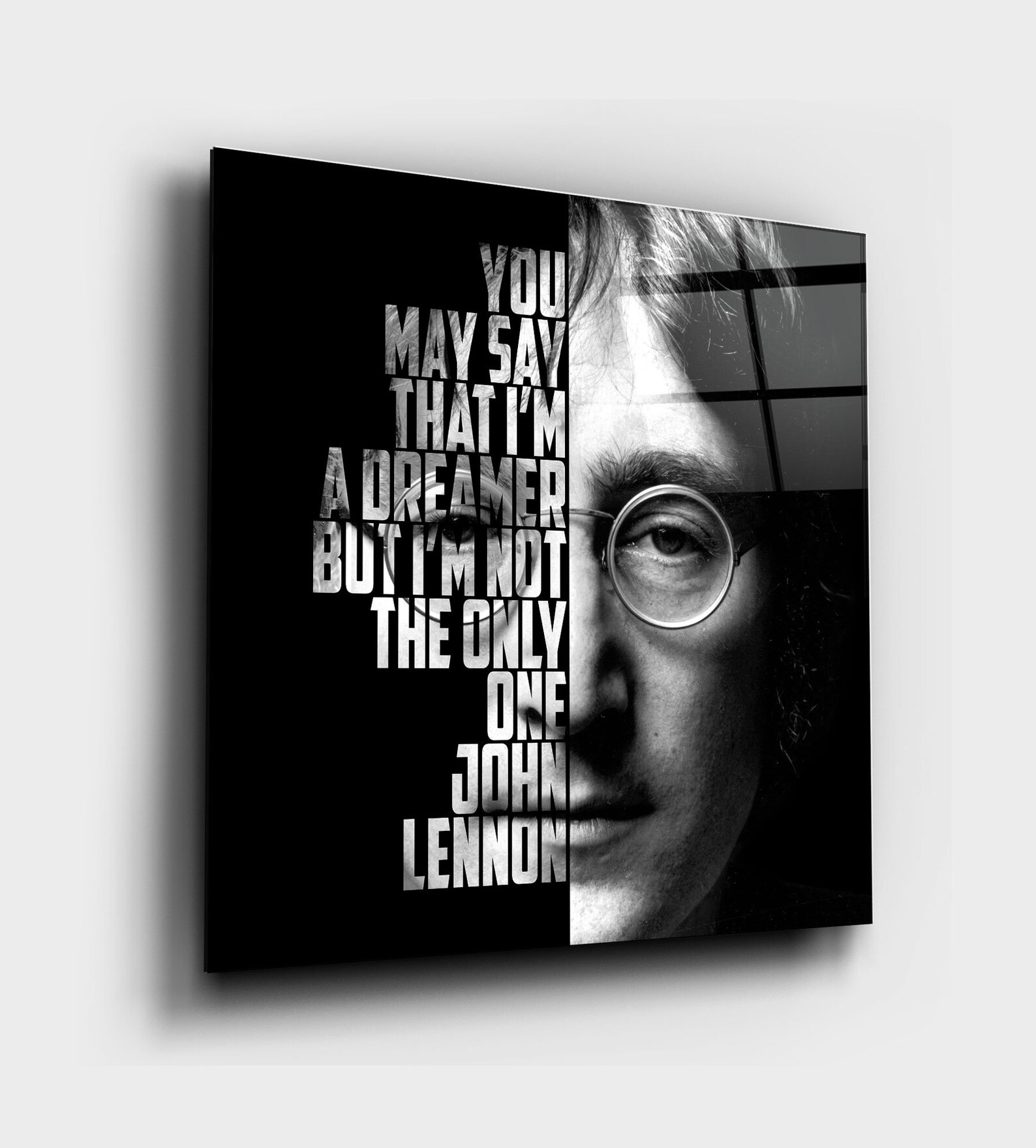 John Lennon Quote Wall Art Glass Printingmodern Home Decor Ideas Art