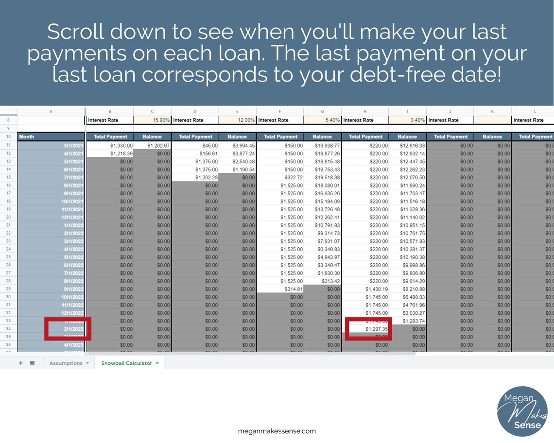 Dave Ramsey Student Loan Payoff Calculator Debt Snowball Calculator Dave Ramsey Debt Payoff Tracker - Etsy