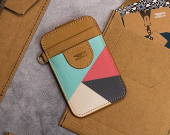Wallet for Women - Thin Card Wallets - RFID Wallet Credit Card Holder - Minimalist Keychain Wallets