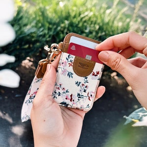 Porte-cartes élastique personnalisé pour femme et homme - Portefeuille personnalisé Porte-cartes de crédit mince gravé avec protection RFID