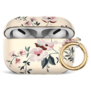 Floral AirPods Pro Hard Case with Keychain