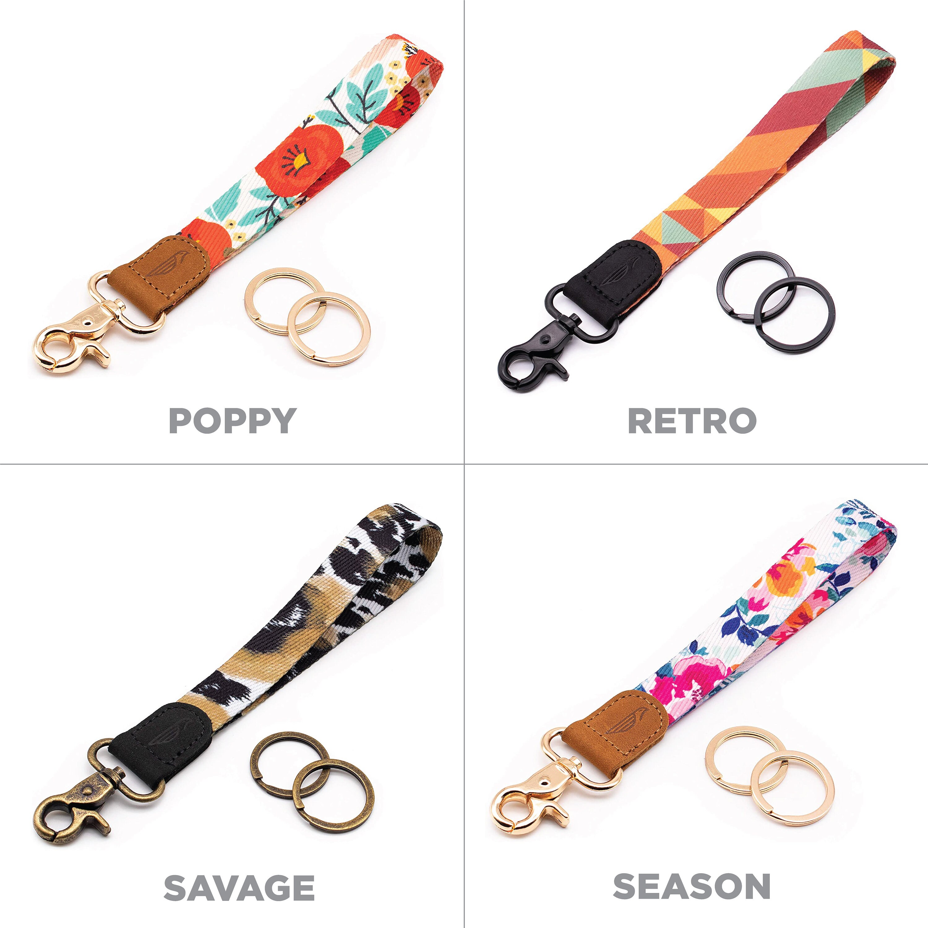  EcoVision Keychain Lanyard for Keys, Wristlet Key Chain for  Women, Key Holder Lanyards with 2 keyrings : Office Products
