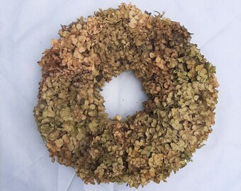 16", 17" and 18" Real Dried Hydrangea Flower Wreath