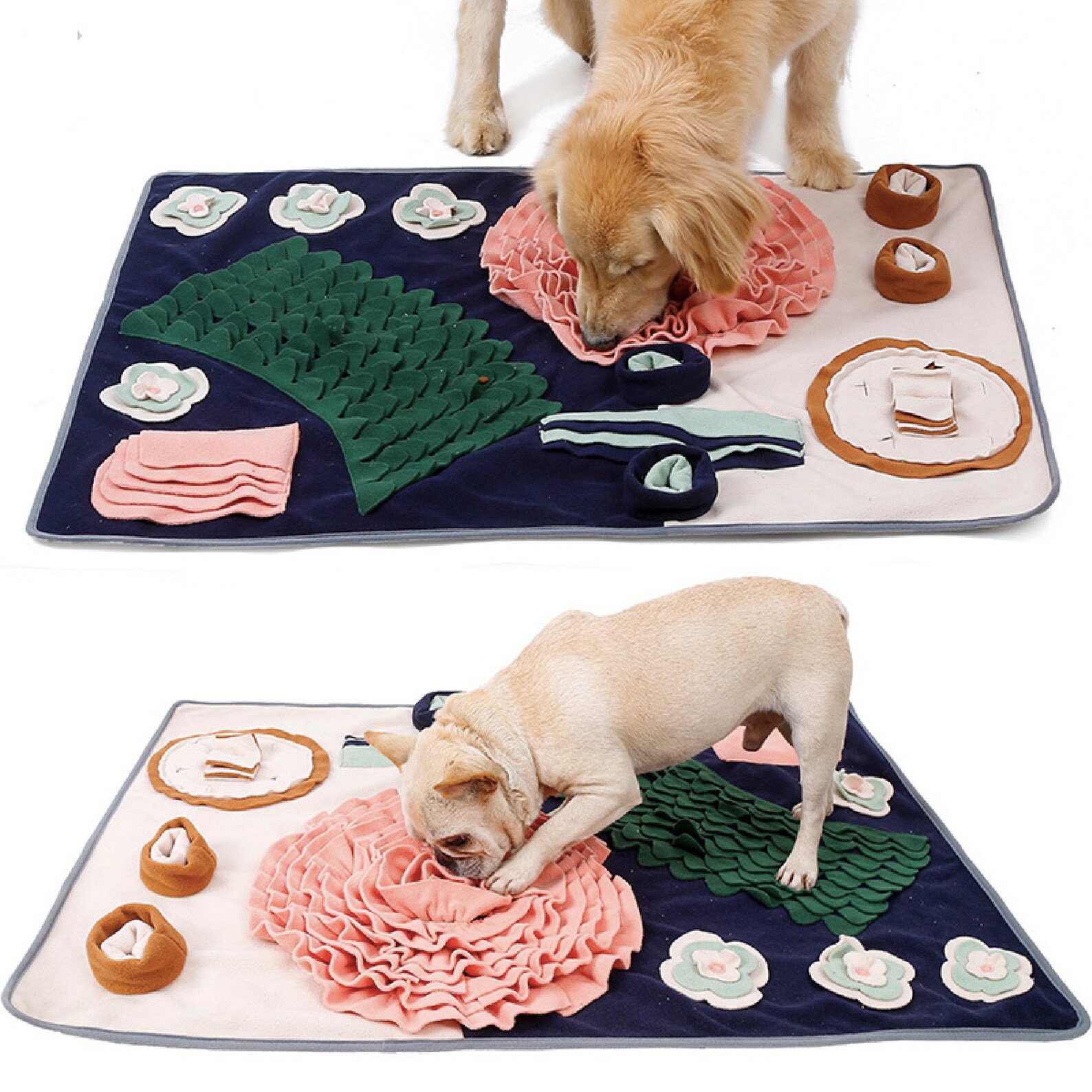Extra Large Dog Snuffle Mat Puzzle Dog Toys Flower Feeding Mat Etsy