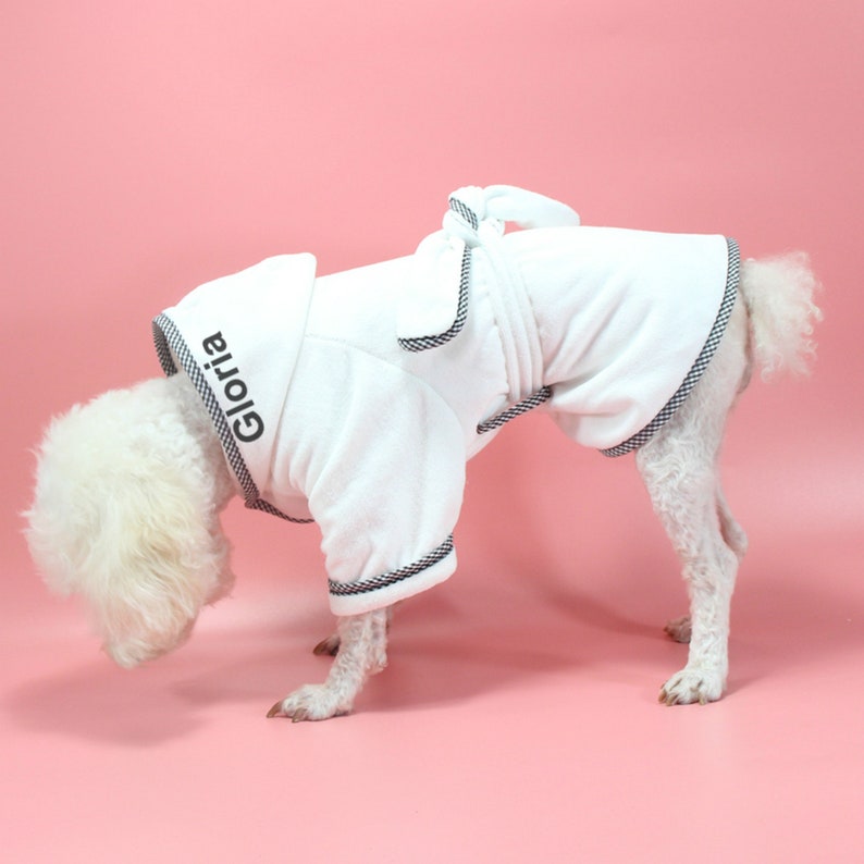 Personalized Dog Bathrobe Absorbent 100 Microfiber Etsy