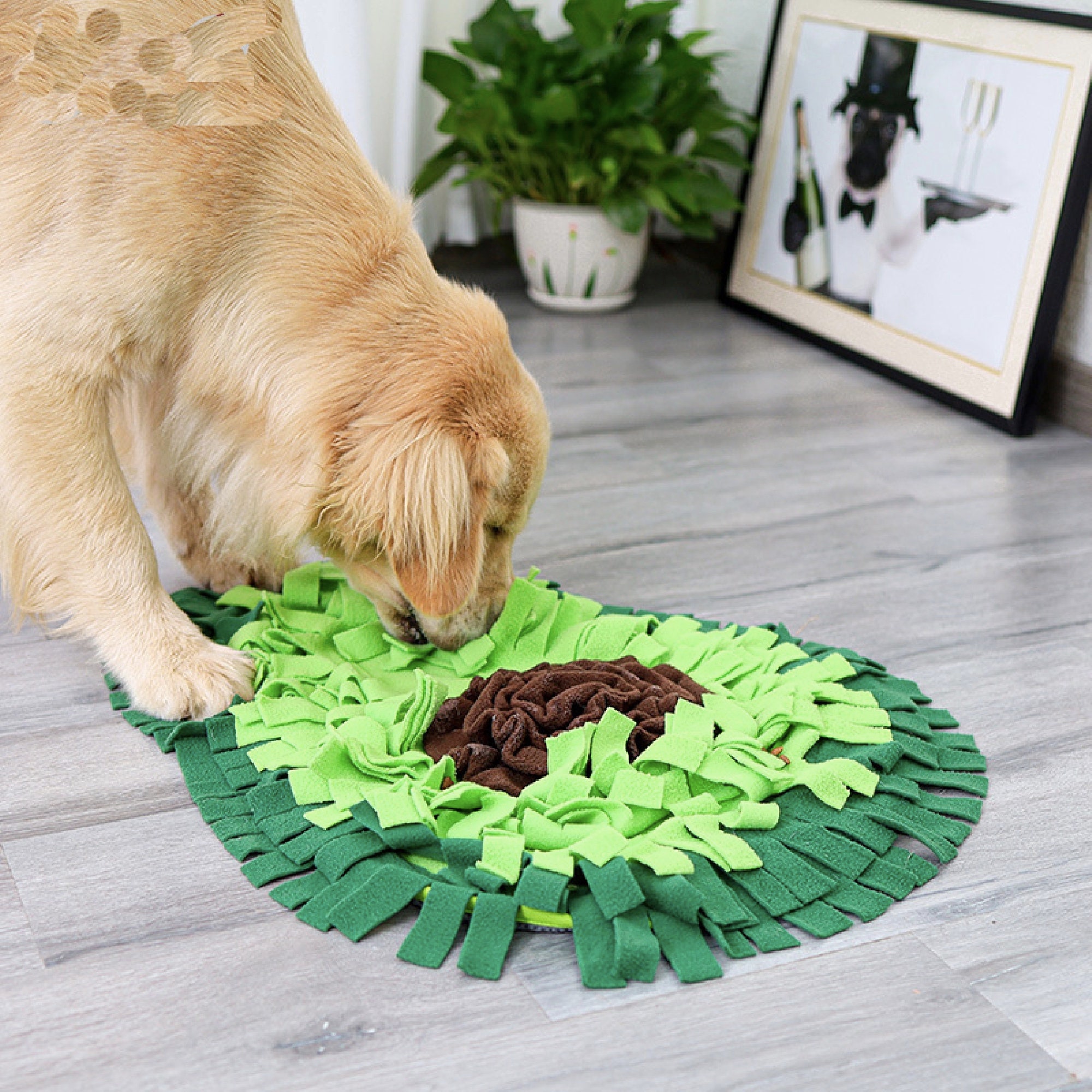 Dog Puzzle Toys Snuffle Mat Avocado Shape Dog Training Sniff Etsy