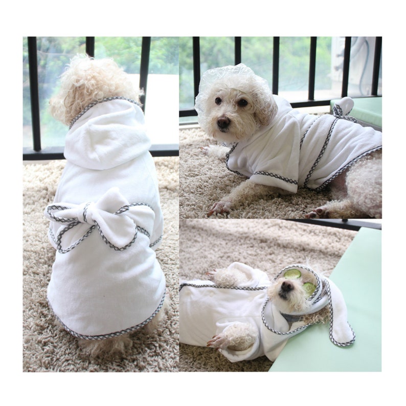 Personalized Dog Bathrobe Absorbent 100 Microfiber Dog Etsy