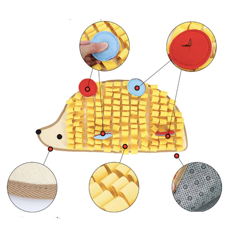 Puzzle Dog Toys Hedgehog Snuffle Mat Dog Sniffing Toys Etsy