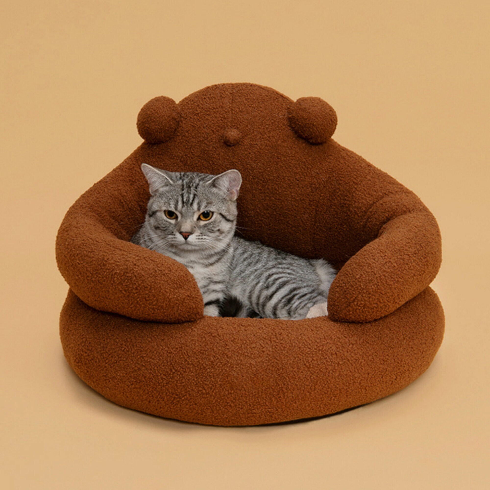 Teddy Hug Cat Bed Warm Comfortable Pet Bed Etsy