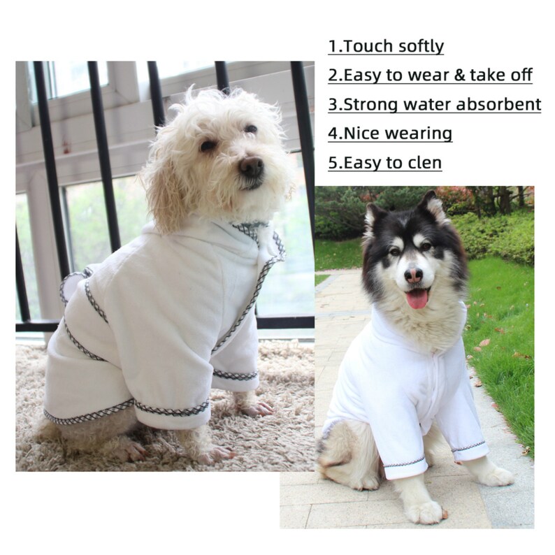Personalized Dog Bathrobe Absorbent 100 Microfiber Dog Etsy