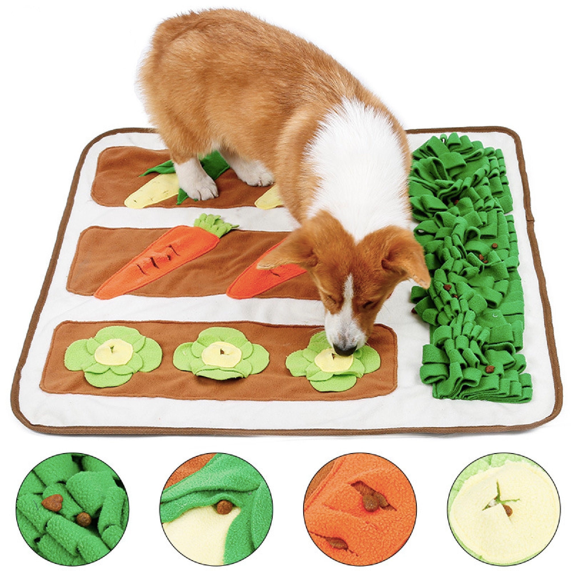 Dog Snuffle Mat 73x73cm Vegetable Dog Feeding Mat Interactive Etsy
