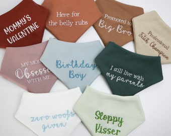 Pañuelo bordado para perro con texto personalizado, frase personalizada, pañuelo de punto personalizado, pañuelo bordado para perro, regalo personalizado