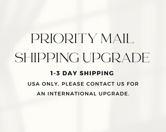 Diferencia de actualización de envío de correo prioritario: esto es para actualizar su envío estándar a correo prioritario después de realizar un pedido