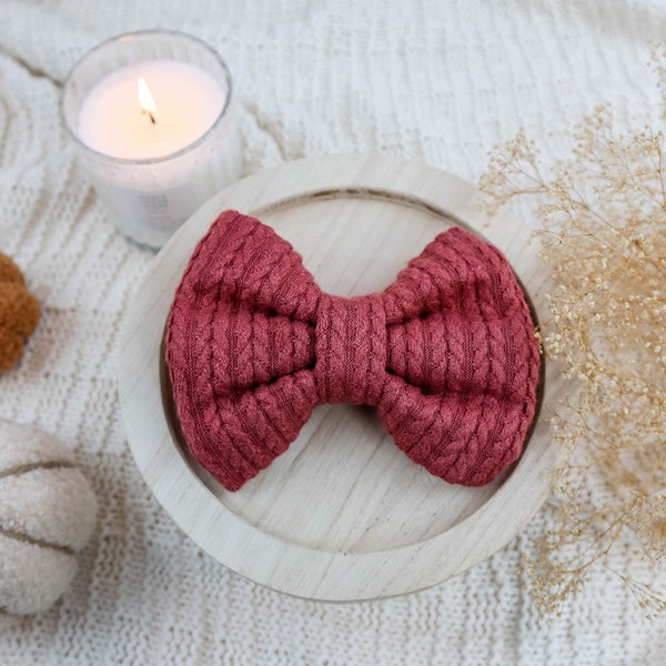 Knit Bow Tie Etsy