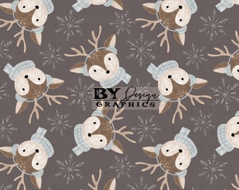 Winter Animal Seamless | Kids Winter Seamless | Gender Neutral Winter Seamless | Boy Winter Seamless | Girl Winter Seamless