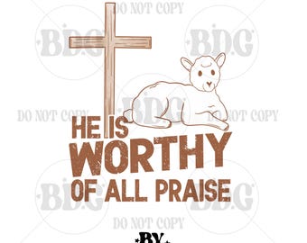 Él es digno PNG / Pascua cristiana PNG / PNG cristiano / PNG cristiano de género neutro / Cordero cristiano Png / Cordero de Dios Png / Cruz Png