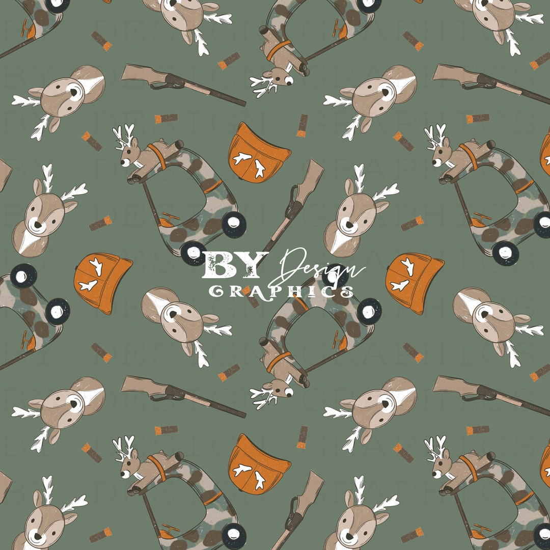 Boys Hunting Seamless | Kids Hunting Seamless | Camo Buck Seamless ...