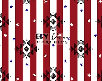 Western July 4th Seamless | Independence Day Seamless | Boys Western Seamless | Western Patriotic Seamless | Western Tribal Seamless