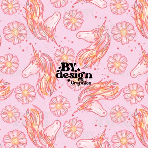 Unicorn Seamless | Girl Unicorn Seamless | Pink Unicorn Seamless | Rainbow Unicorn Seamless | Girl Seamless | Floral Unicorn Seamless