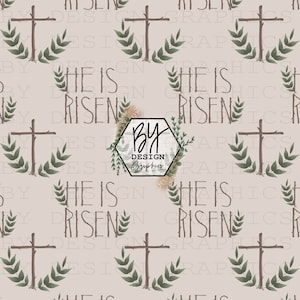 He Is Risen Seamless | Hand Drawn | Christian Seamless | Easter Seamless | Digital File