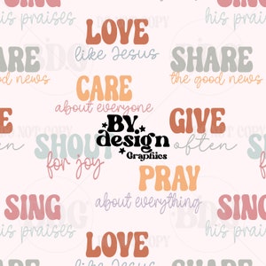 Love Like Jesus Seamless | Christian Girl Seamless | Girly Christian Seamless | Simple Christian Seamless | Religious Girl Seamless