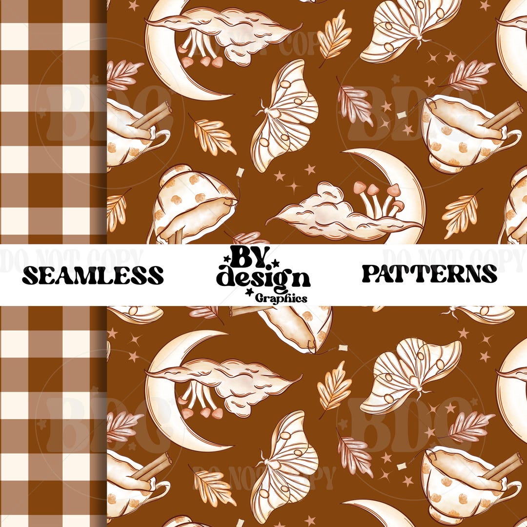 Cottagecore Fall Seamless | Boho Fall Seamless | Fall Collage Seamless ...