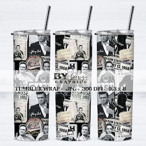 Man In Black Tumbler Wrap | Cash Tumbler Wrap Sublimation | Sublimation Tumbler Wrap | Johnny Cash Tumbler Wrap | Johnny Cash PNG