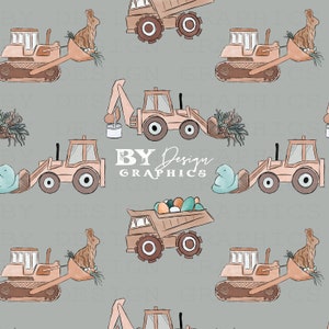 Easter Construction Seamless | Boy Easter Seamless | Boy Spring Seamless | Easter Trucks Seamless | Boho Easter Seamless | Digital File