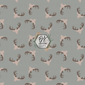 Deer Seamless Pattern  | Hunting Seamless | Deer Head Seamless | Gender Neutral Hunting Seamless | Simple Hunting Seamless