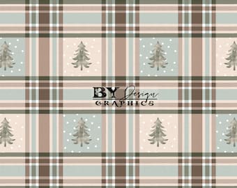 Christmas Plaid Seamless | Vintage Christmas Seamless | Winter Plaid Seamless | Forest Plaid Seamless | Muted Christmas Seamless