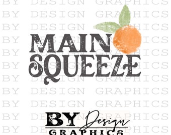Main Squeeze PNG | Orange Sub | Fruit PNG | Funny Fruit PNG | Digital File