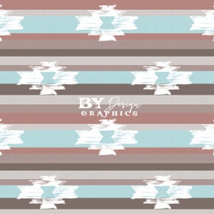 Western Stripes Seamless | Western Seamless | Punchy Seamless | Boho Seamless | Turquoise Seamless | Hand Drawn | Digital File