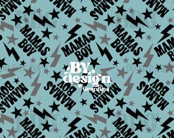 Mamas Boy Seamless | Mom and Me Seamless | Western Son Seamless | Mothers Day Seamless | Edgy Mamas Boy Seamless