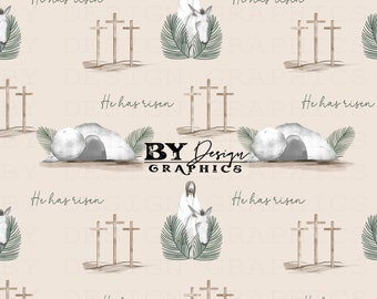 He Has Risen Seamless | Easter Christian Seamless | Jesus Seamless | Resurrection Seamless | Palm Sunday Seamless | Jesus Riding Donkey