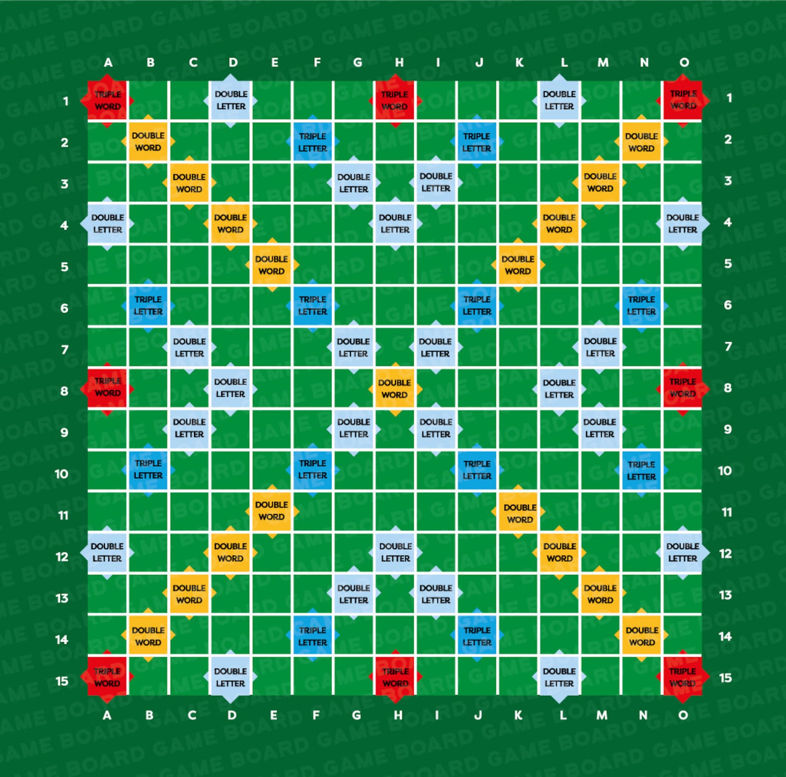 Printable Scrabble Board Word Game DIGITAL ART for Game Room, Playroom ...