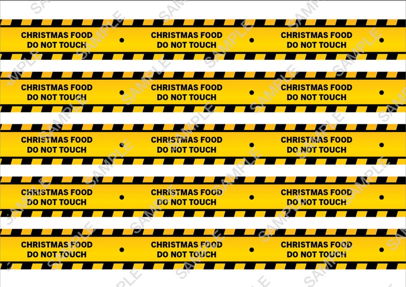 Christmas Food, Do Not Touch Crime Scene Style Tape, Cupboard, Fridge, Funny, Teenagers, Protect your treats, Don't eat image 5