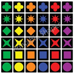 Printable Quirkle Shape Game DIGITAL ART for Game Room, Playroom,  Game Night, Invite, Wedding