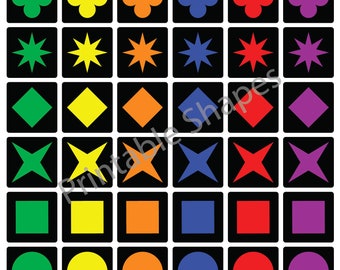 Printable Quirkle Shape Game DIGITAL ART for Game Room, Playroom,  Game Night, Invite, Wedding