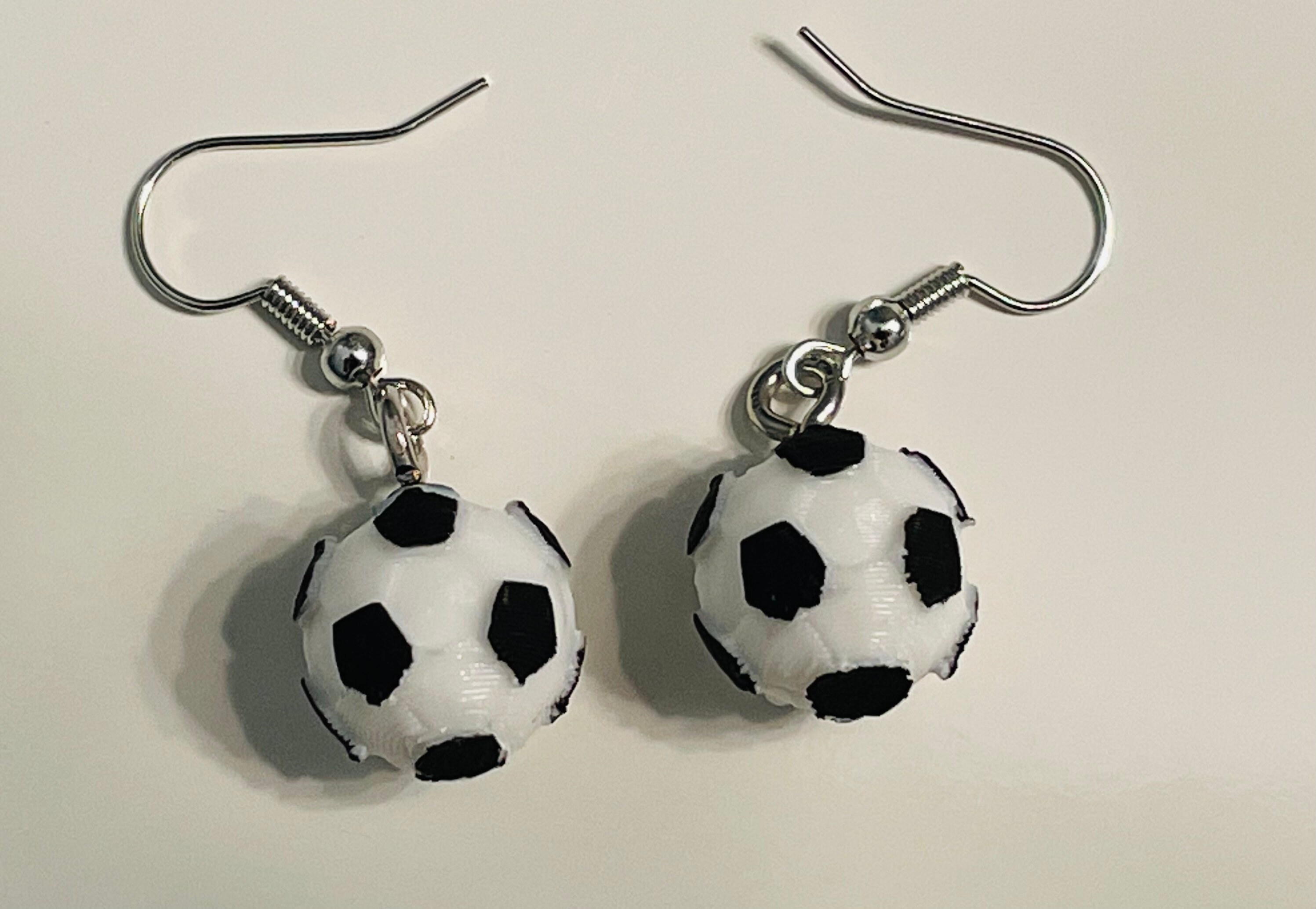3D Soccer Ball Earrings Mini Football Earrings Sterling Etsy