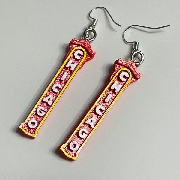 Chicago Theater Earrings- Windy City Red Charm - Musicals and Drama ring
