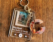 Custom BUNDLE- resin letter album keychain customizable photo and song ONLY CUSTOM Photo