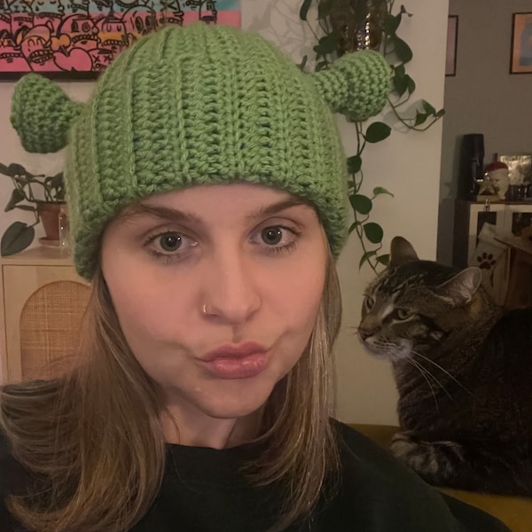 Crochet Shrek Beanie