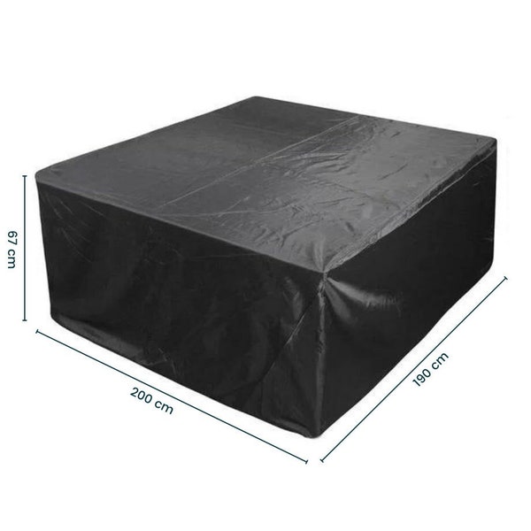Outdoor Furniture Cover in Black 210D Oxford Fabric, Waterproof, Windproof, UV Resistant, Durable, Ajustable FREE UK Delivery