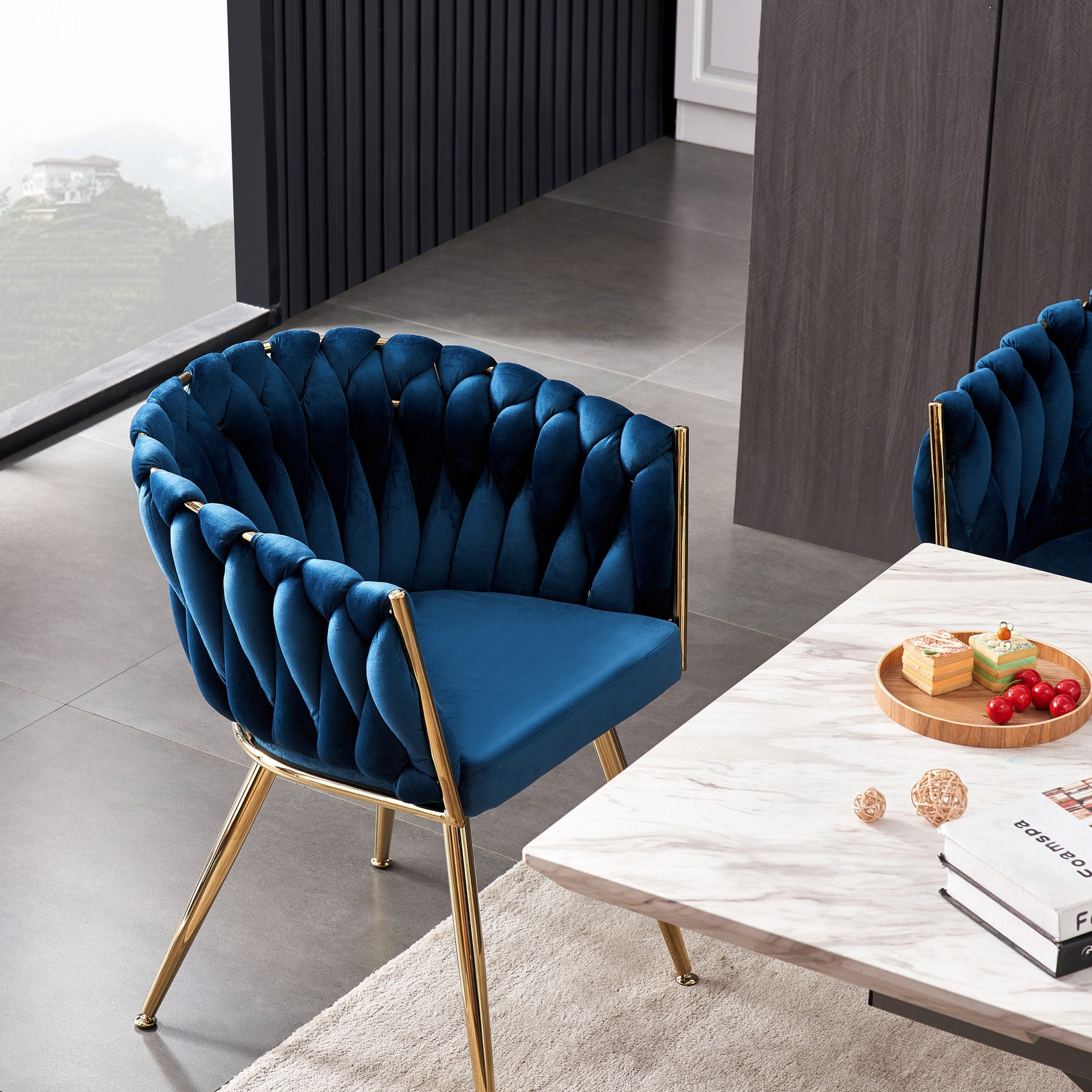 Velvet Upholstered Knotted Luxury Cushioned Dining Restaurant - Etsy UK