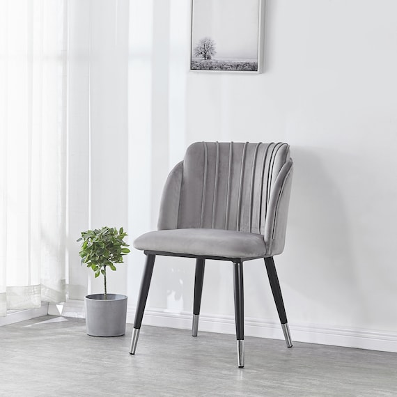 Chrome and 2024 grey dining chairs